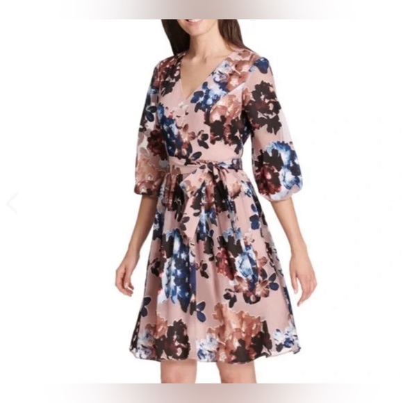 Vince Camuto Burnout Fit and Flare Dress - Picture 1 of 10